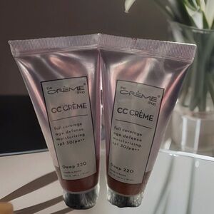 New Sealed The Creme Shop Cc Cream Full coverage Moisturizing Deep 220 Lot Of 2